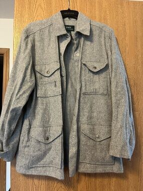 Ralph Lauren Light Gray Wool Field Coat
